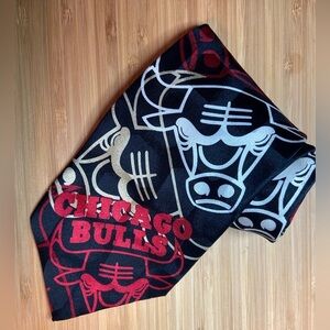 2/$30 Chicago Bulls Ralph Marlin RM Sports‎ Neck Tie Silk Men Red & Black